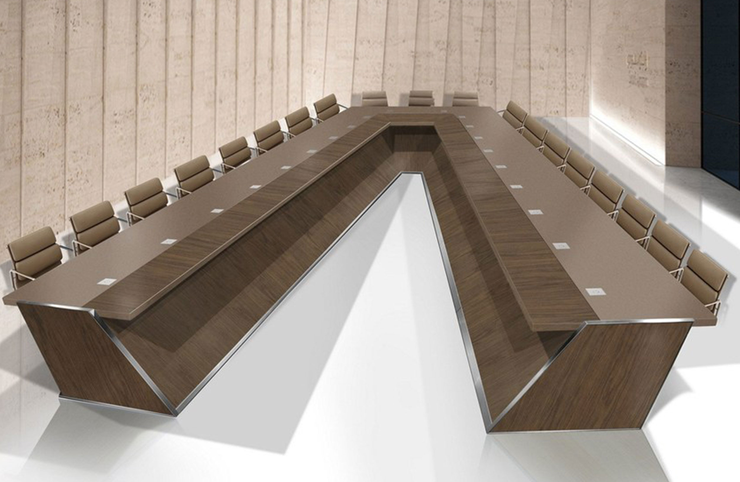 会议台|会议条桌|办公家具|华体会体育官方在线官网家具|木制斜边会议桌