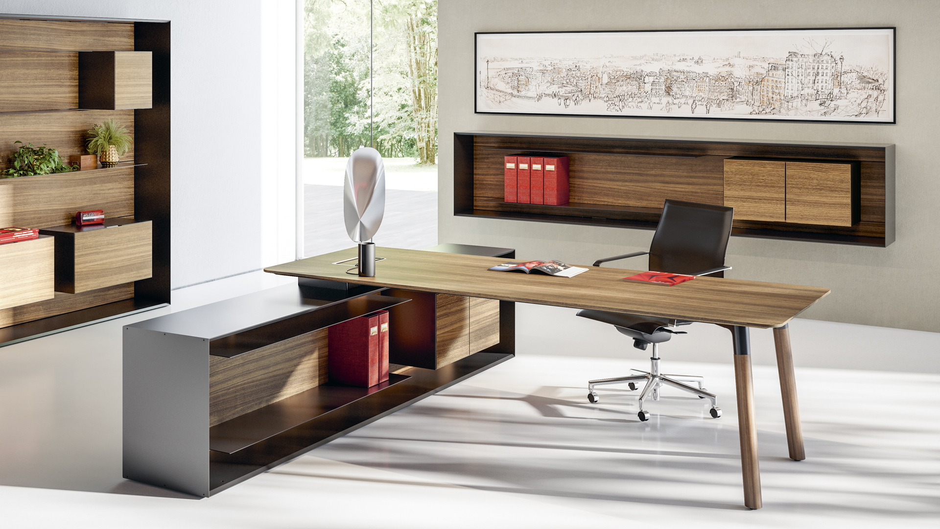 华体会体育官方在线官网 - 储物|装饰架|办公家具|华体会体育官方在线官网家具|Outline 办公室书架/开放式木制书架