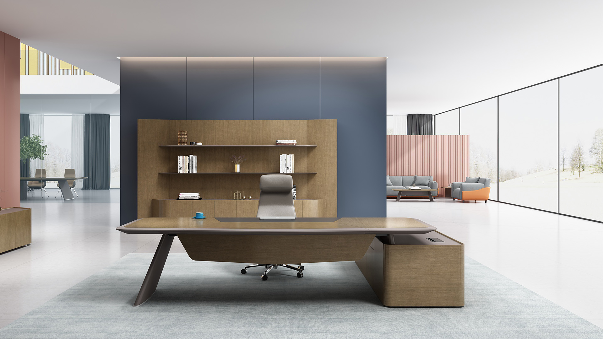 [办公台|时尚大班台|办公家具|华体会体育官方在线官网家具|大班台/配套系列]