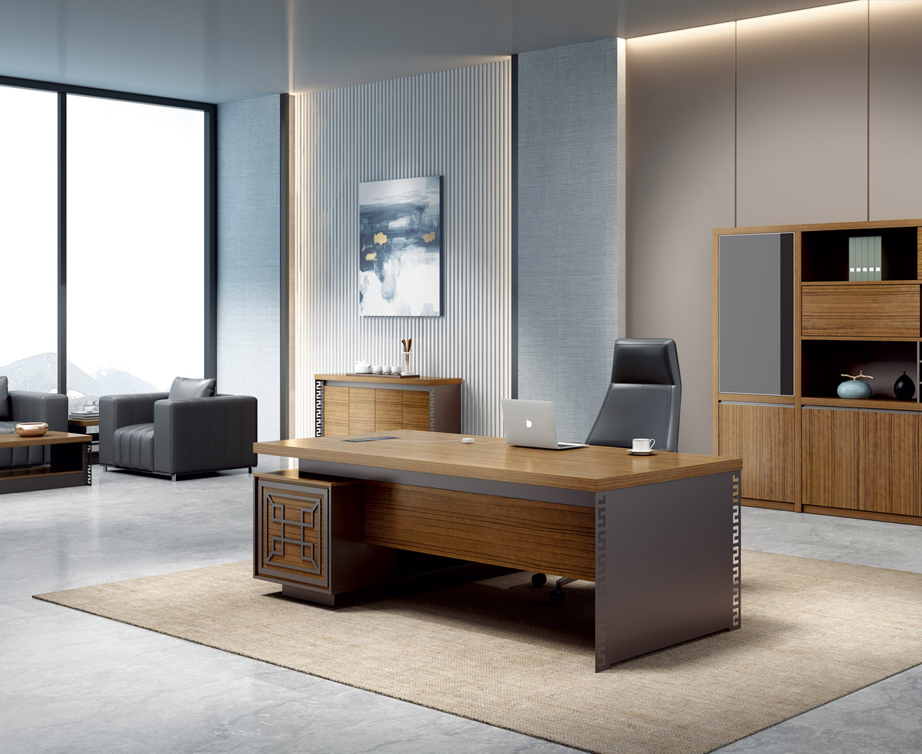 [办公台|时尚大班台|办公家具|华体会体育官方在线官网家具|大班台/配套系列]