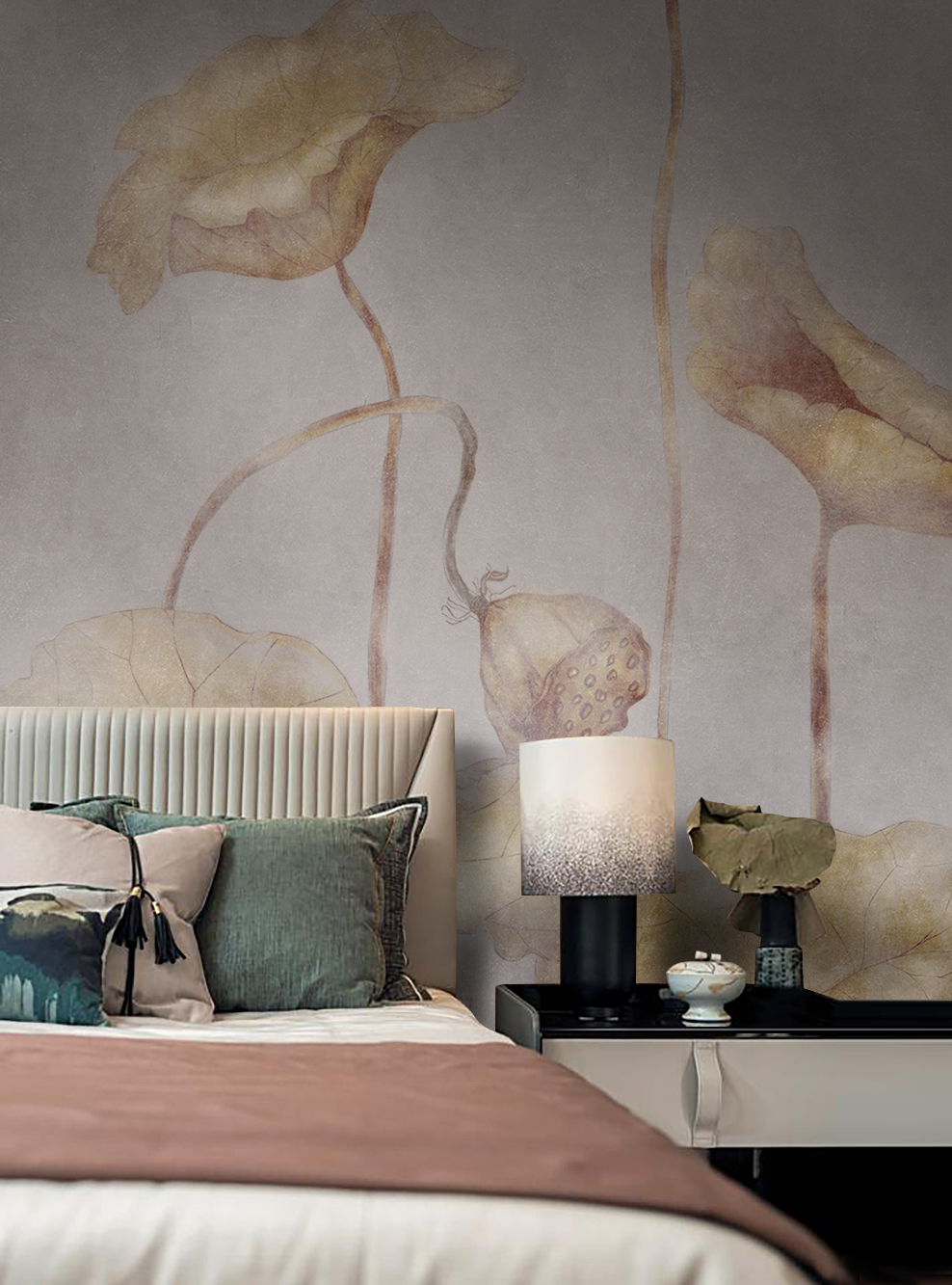 华体会体育官方在线官网 - 附件|装饰画/墙饰|办公家具|华体会体育官方在线官网家具|荷韵-原创定制壁画