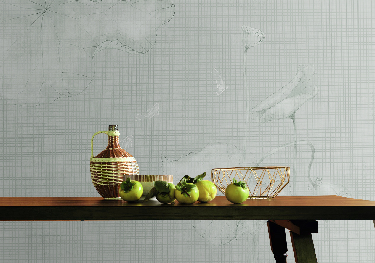 华体会体育官方在线官网 - 附件|装饰画/墙饰|办公家具|华体会体育官方在线官网家具|荷韵-原创定制壁画