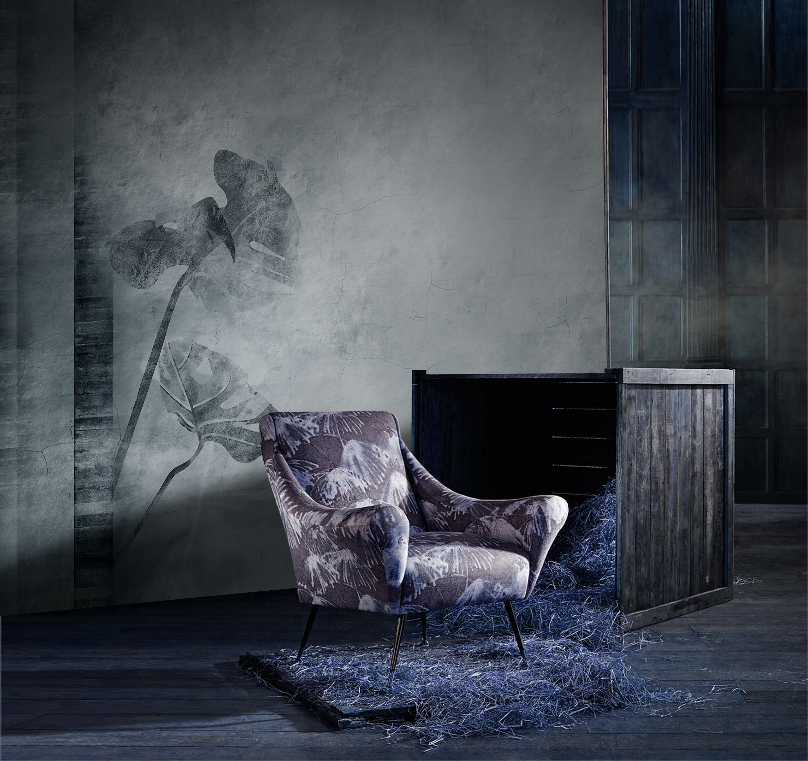 华体会体育官方在线官网 - 附件|装饰画/墙饰|办公家具|华体会体育官方在线官网家具|龟背竹-原创定制壁画