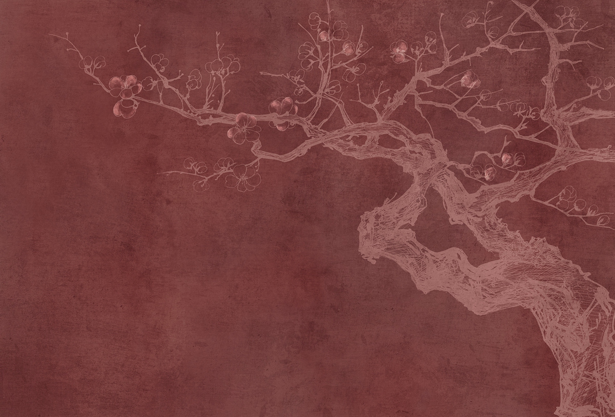 华体会体育官方在线官网 - 附件|装饰画/墙饰|办公家具|华体会体育官方在线官网家具|梅Ⅱ-原创定制壁画