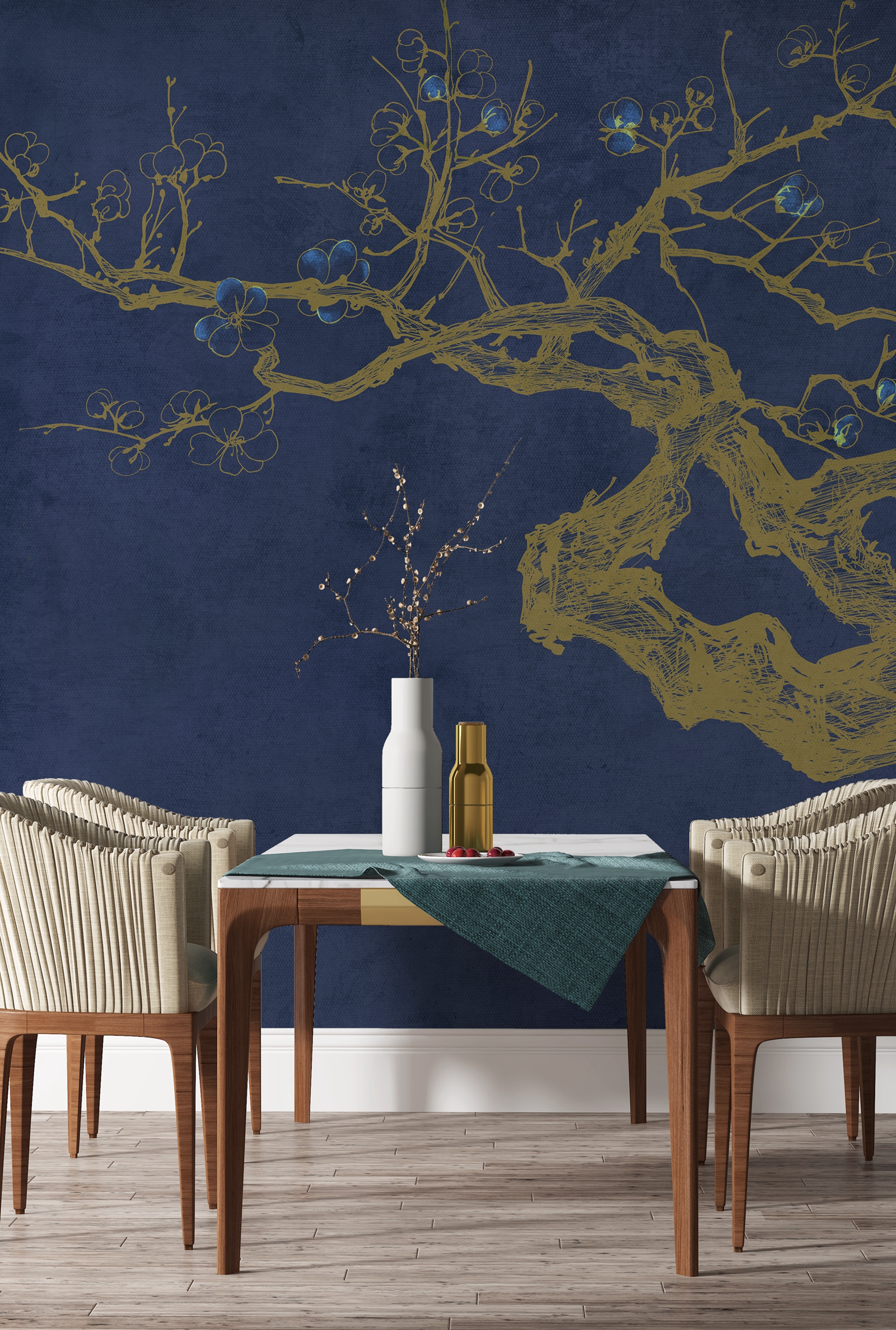 华体会体育官方在线官网 - 附件|装饰画/墙饰|办公家具|华体会体育官方在线官网家具|梅Ⅱ-原创定制壁画