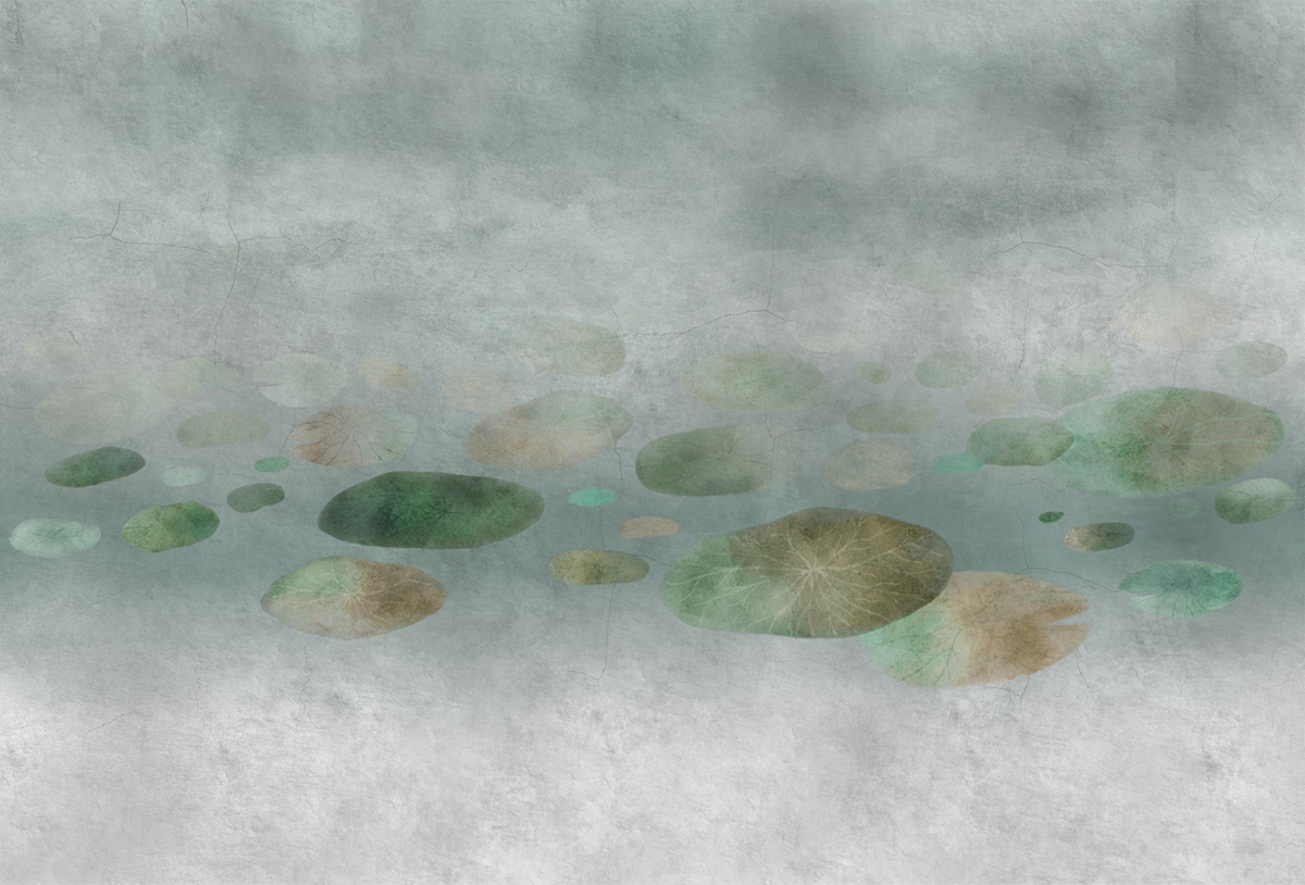 华体会体育官方在线官网 - 附件|装饰画/墙饰|办公家具|华体会体育官方在线官网家具|荷塘-原创定制壁画