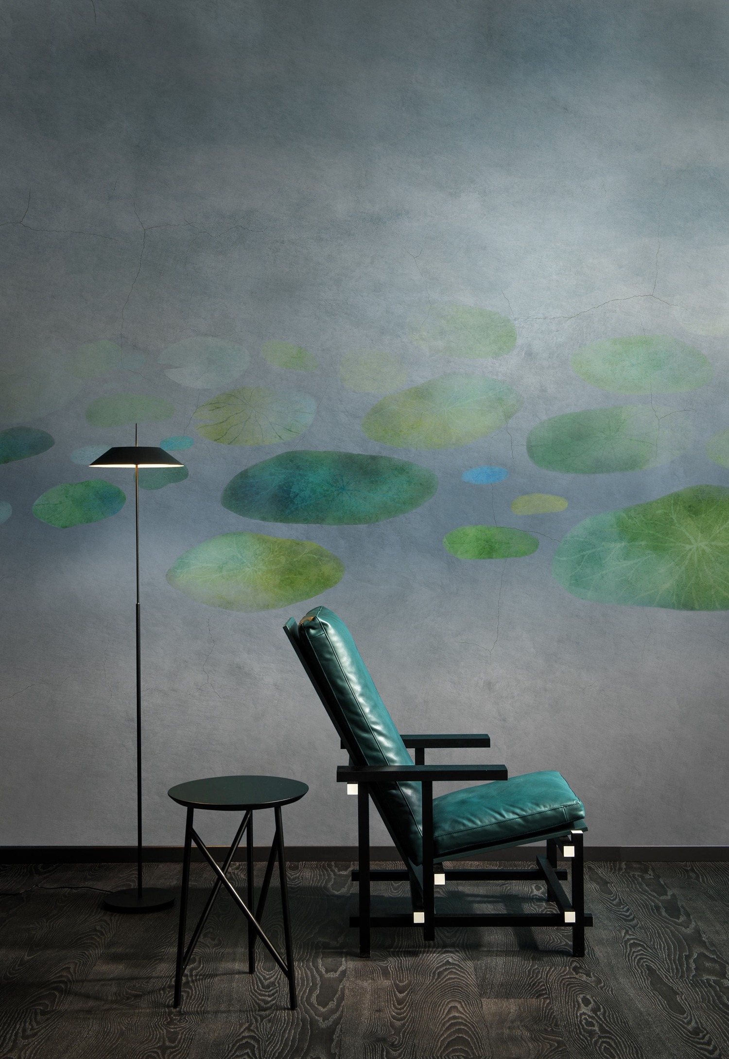 华体会体育官方在线官网 - 附件|装饰画/墙饰|办公家具|华体会体育官方在线官网家具|荷塘-原创定制壁画