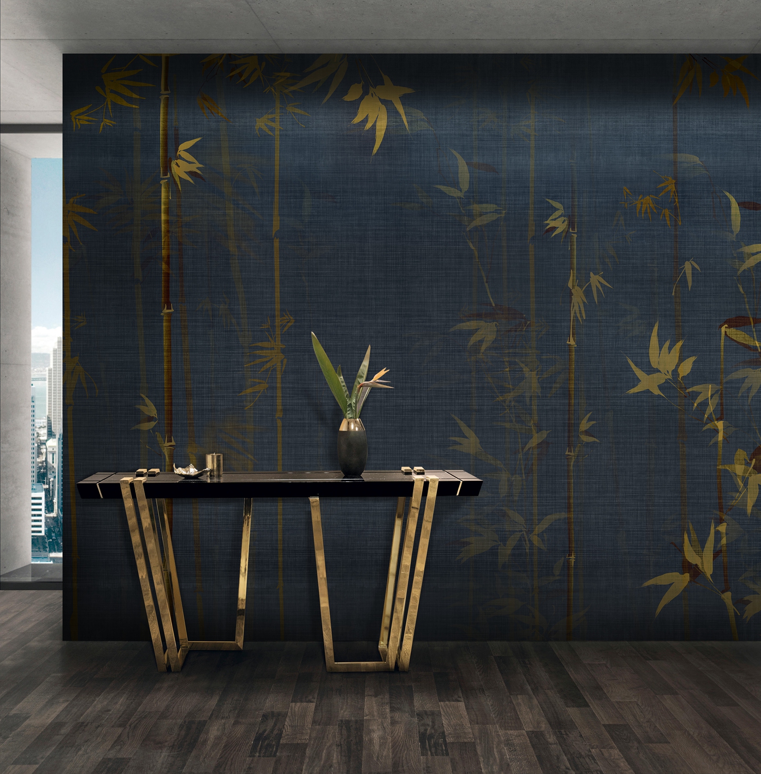 华体会体育官方在线官网 - 附件|装饰画/墙饰|办公家具|华体会体育官方在线官网家具|竹林-原创定制壁画