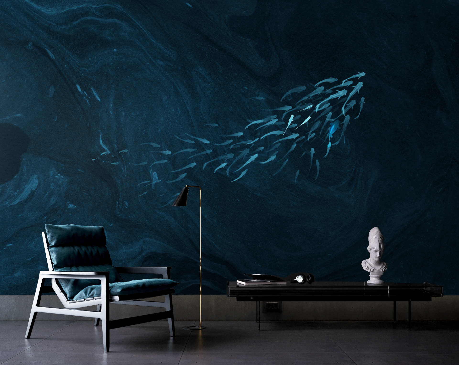 华体会体育官方在线官网 - 附件|装饰画/墙饰|办公家具|华体会体育官方在线官网家具|鲤鱼溪Ⅱ-原创定制壁画