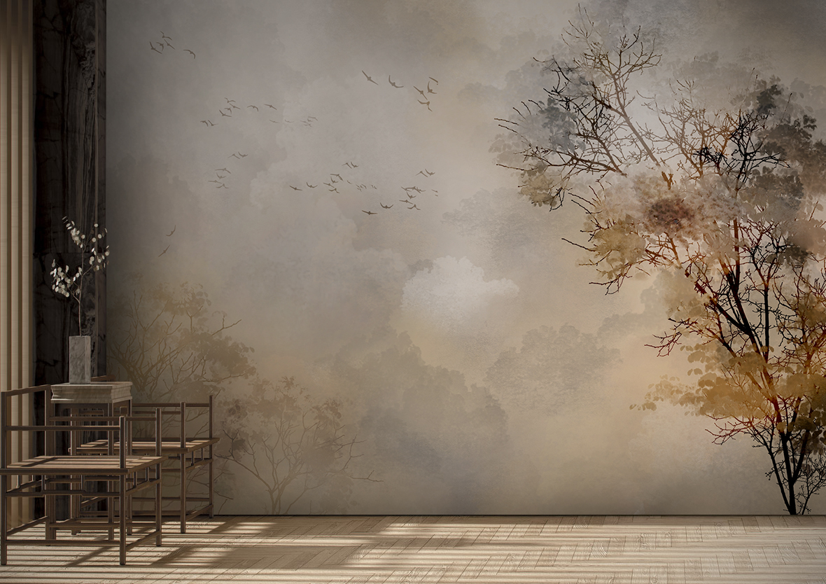 华体会体育官方在线官网 - 附件|装饰画/墙饰|办公家具|华体会体育官方在线官网家具|迷雾从林-原创定制壁画