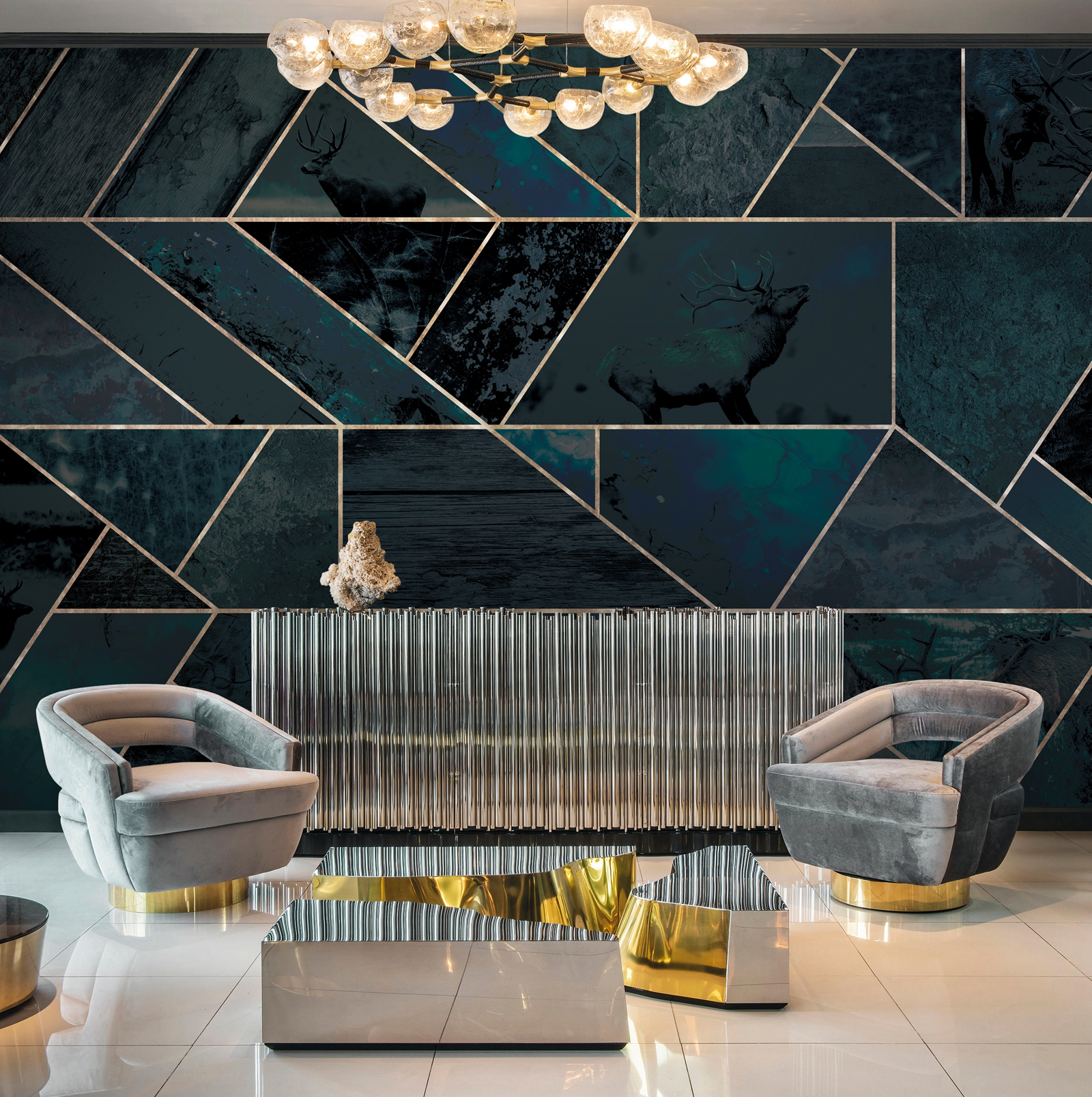 华体会体育官方在线官网 - 附件|装饰画/墙饰|办公家具|华体会体育官方在线官网家具|麋鹿-原创定制壁画