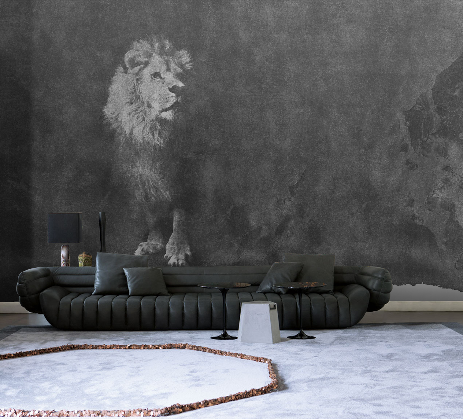 华体会体育官方在线官网 - 附件|装饰画/墙饰|办公家具|华体会体育官方在线官网家具|狮子-原创定制壁画