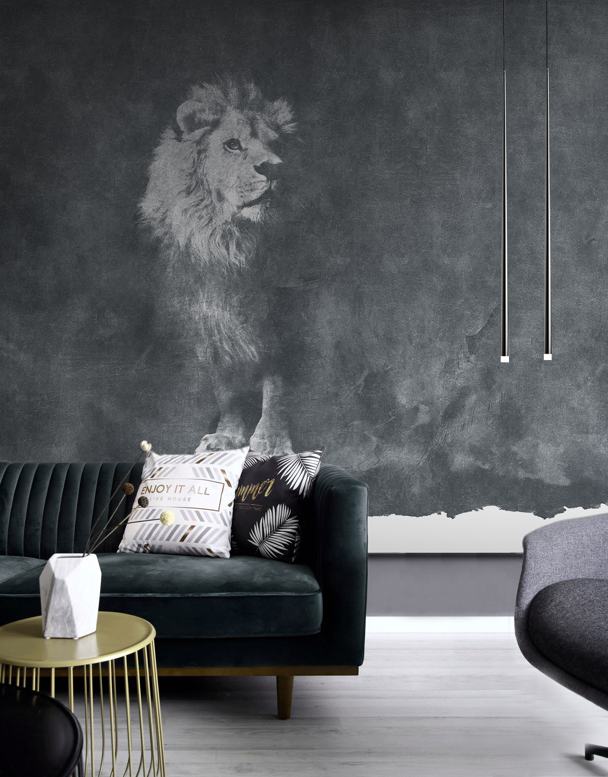 华体会体育官方在线官网 - 附件|装饰画/墙饰|办公家具|华体会体育官方在线官网家具|狮子-原创定制壁画