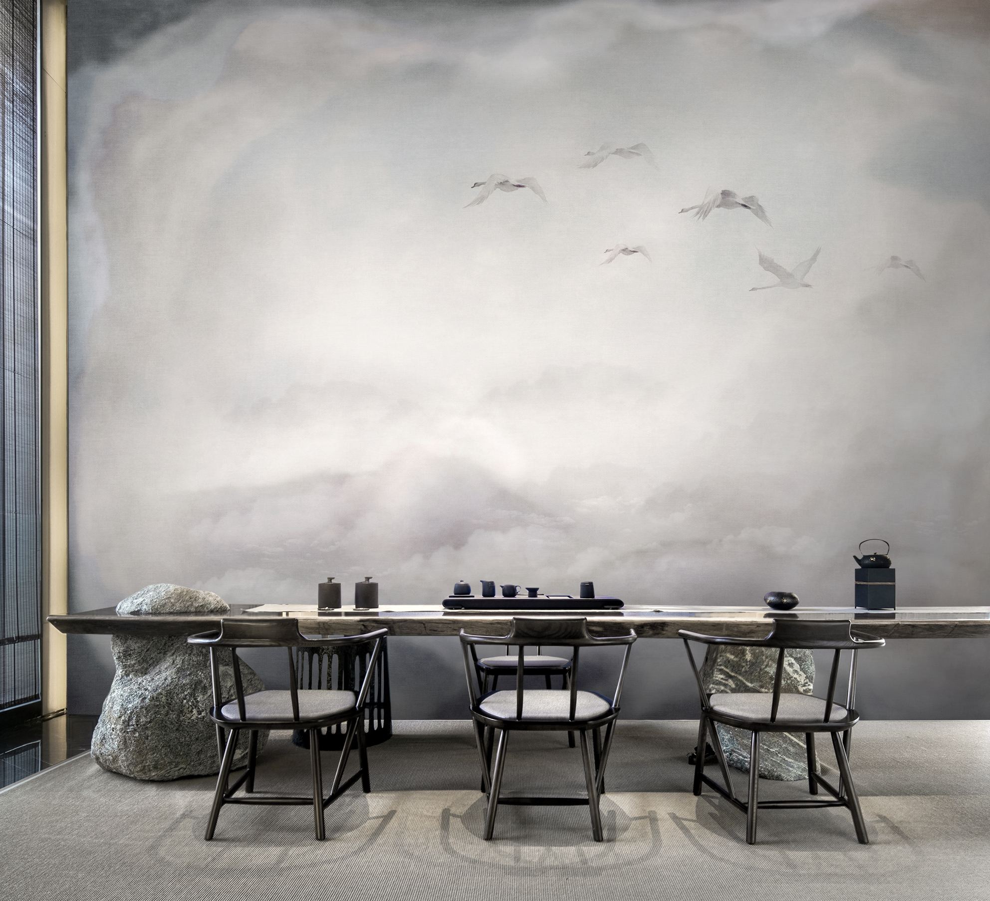 华体会体育官方在线官网 - 附件|装饰画/墙饰|办公家具|华体会体育官方在线官网家具|候鸟-原创定制壁画