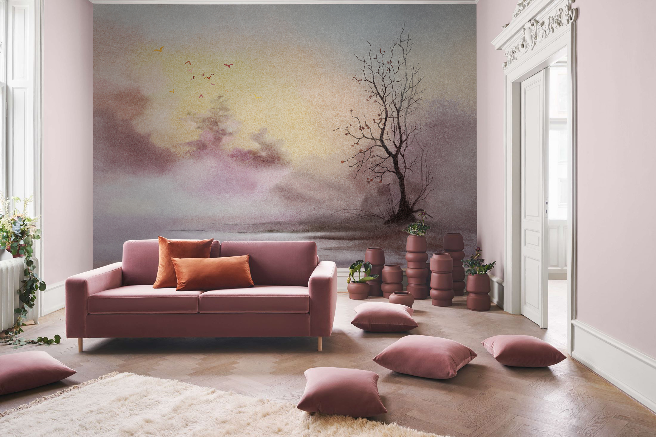 华体会体育官方在线官网 - 附件|装饰画/墙饰|办公家具|华体会体育官方在线官网家具|秋天风景-原创定制壁画