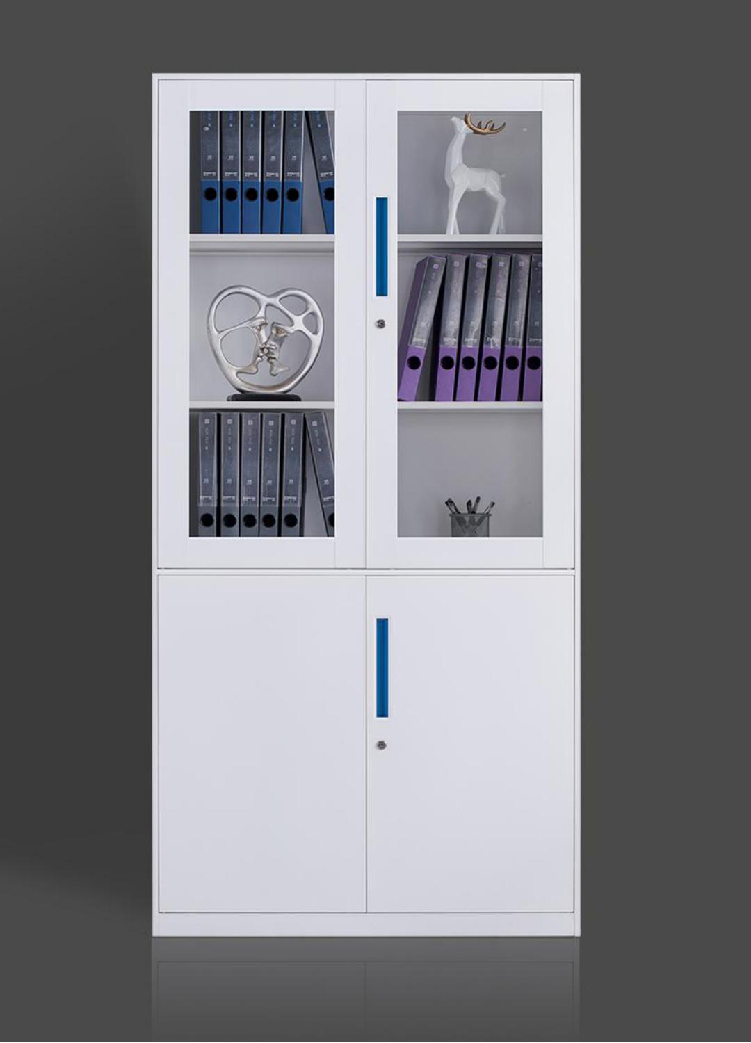 [钢制文件柜|文件柜系列|办公家具|华体会体育官方在线官网家具|上玻璃下开门钢制文件柜]