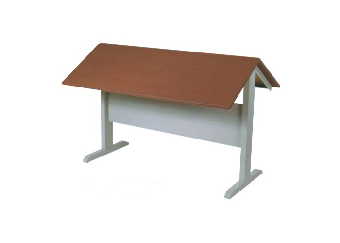 [图书馆家具|阅览桌|办公家具|华体会体育官方在线官网家具|D型四人斜面阅览台]