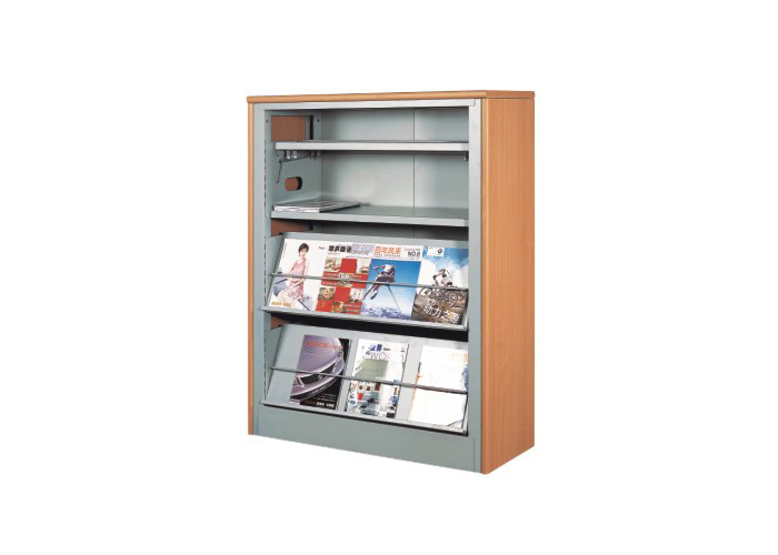 [图书馆家具|期刊架、杂志柜|办公家具|华体会体育官方在线官网家具|三层单面期刊架]