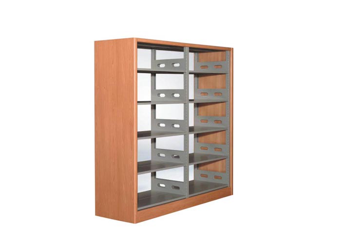 [图书馆家具|图书架|办公家具|华体会体育官方在线官网家具|五层双柱双面书架]