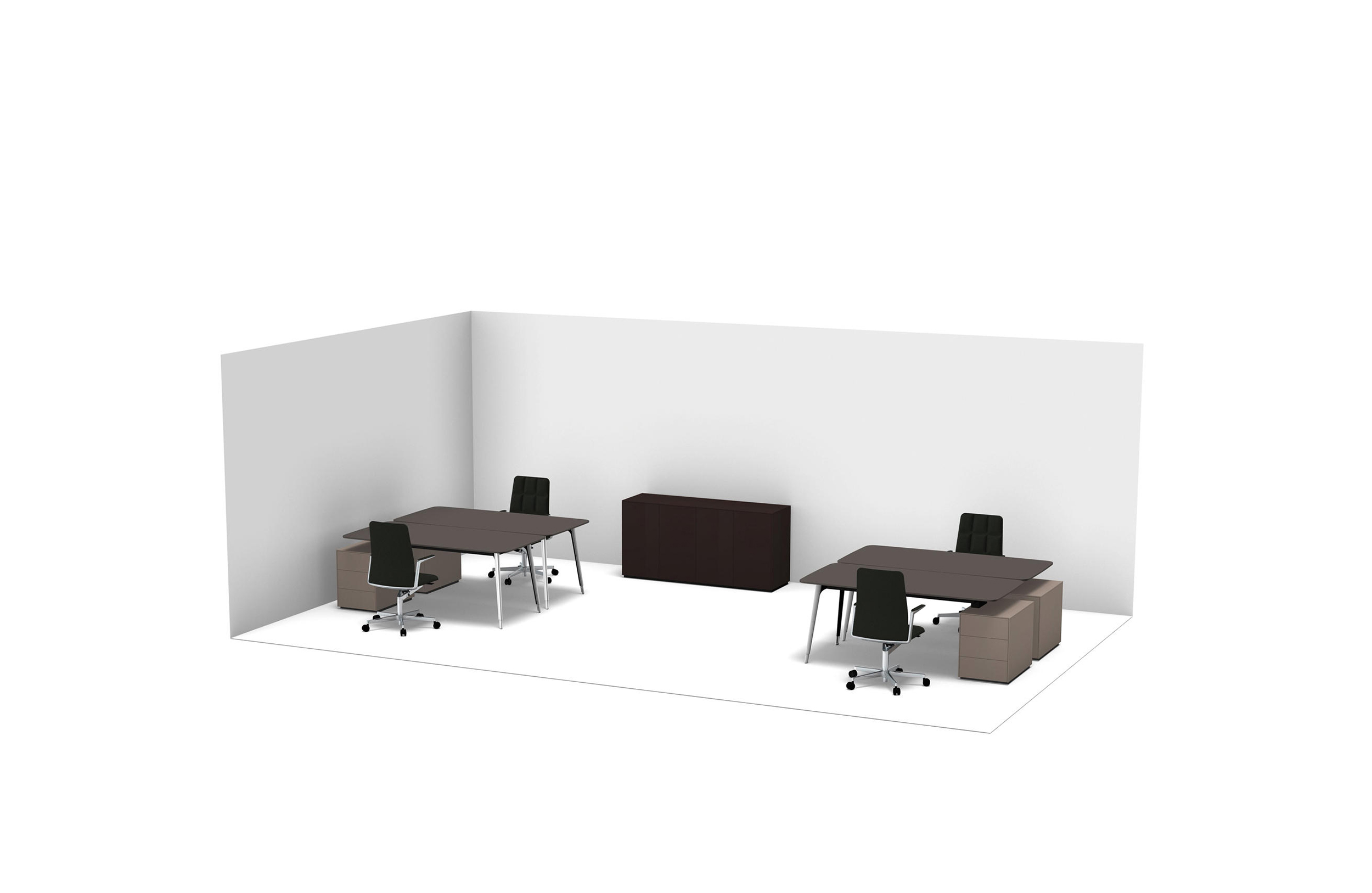 办公台|时尚中班台|办公家具|华体会体育官方在线官网家具|KEYPIECE MANAGEMENT DESK.独立班台