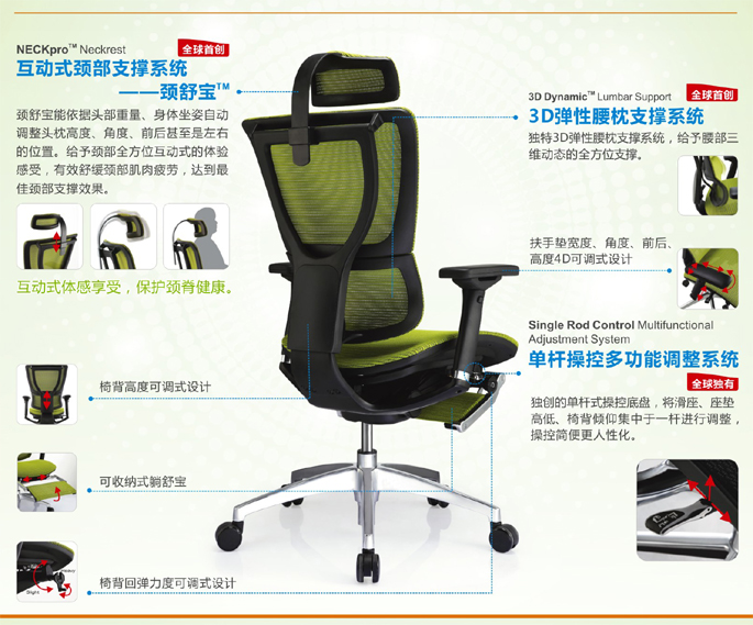 办公椅|网布大班椅|办公家具|躺舒宝|网布大班椅