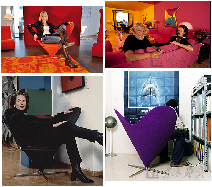 现代经典休闲椅|布面休闲椅|办公家具|潘顿心椅|心型休闲椅