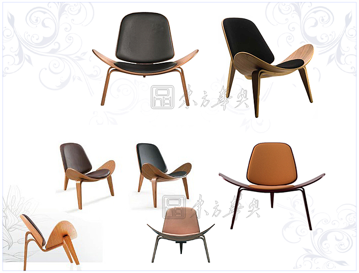 现代经典休闲椅|真皮休闲椅|办公家具|微笑椅|休闲椅|三足贝壳椅，休闲椅，弯板椅，华体会体育官方在线官网椅