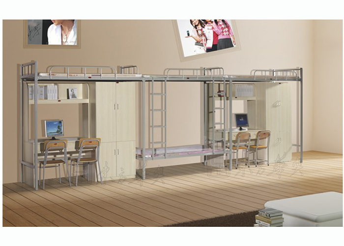 学校家具|学生公寓床|办公家具|组合四人床|多功能组合床，公寓四人床 CG-JZ-019