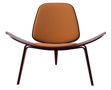 现代经典休闲椅|真皮休闲椅|办公家具|微笑椅|休闲椅|三足贝壳椅，休闲椅，弯板椅，华体会体育官方在线官网椅 CG-SLS-Chair