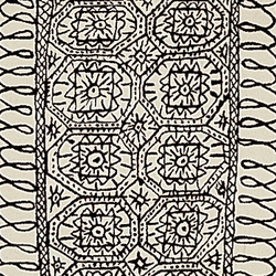 Estambul Black on white rug CG-DT1028